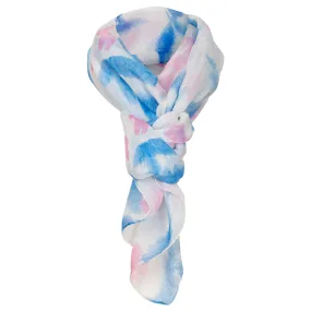 Modal Linen Silk Scarf in Ocean Breeze