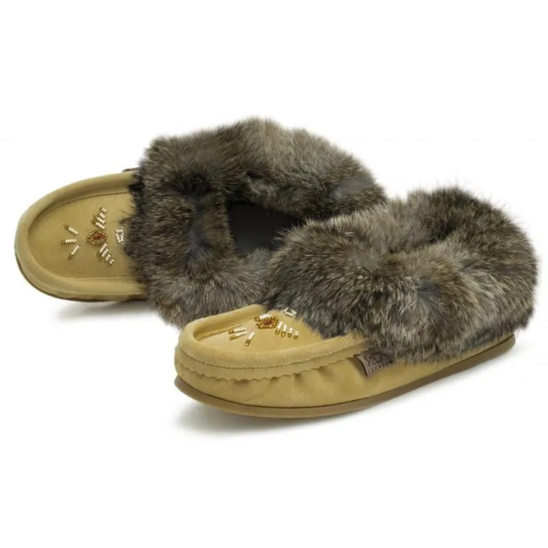 Moka Fur Trim Moccasin with Crepex Sole