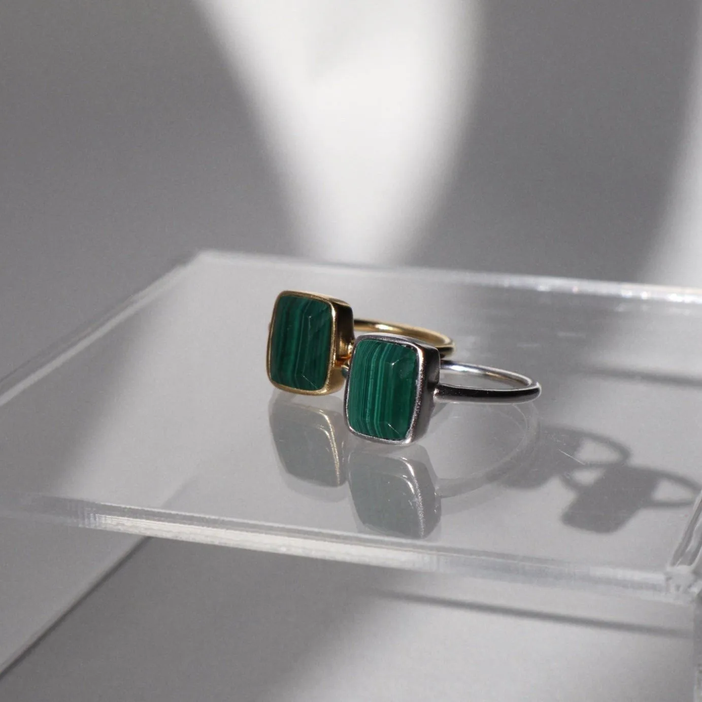 'Monroe' Green Malachite Ring