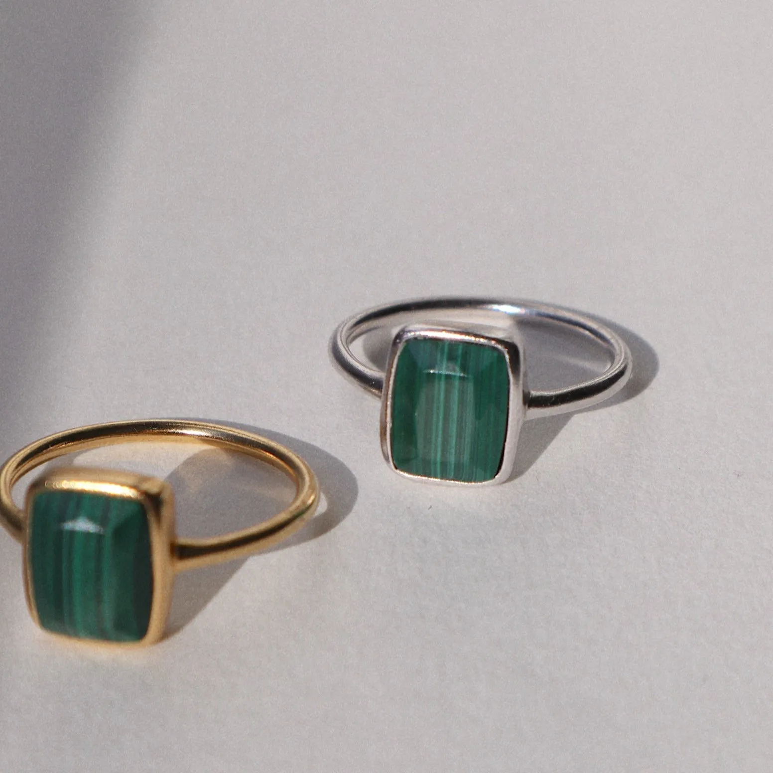 'Monroe' Green Malachite Ring