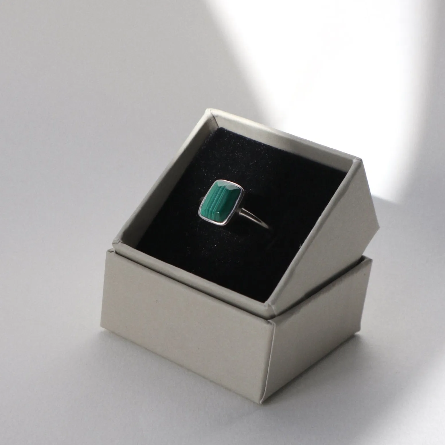 'Monroe' Green Malachite Ring