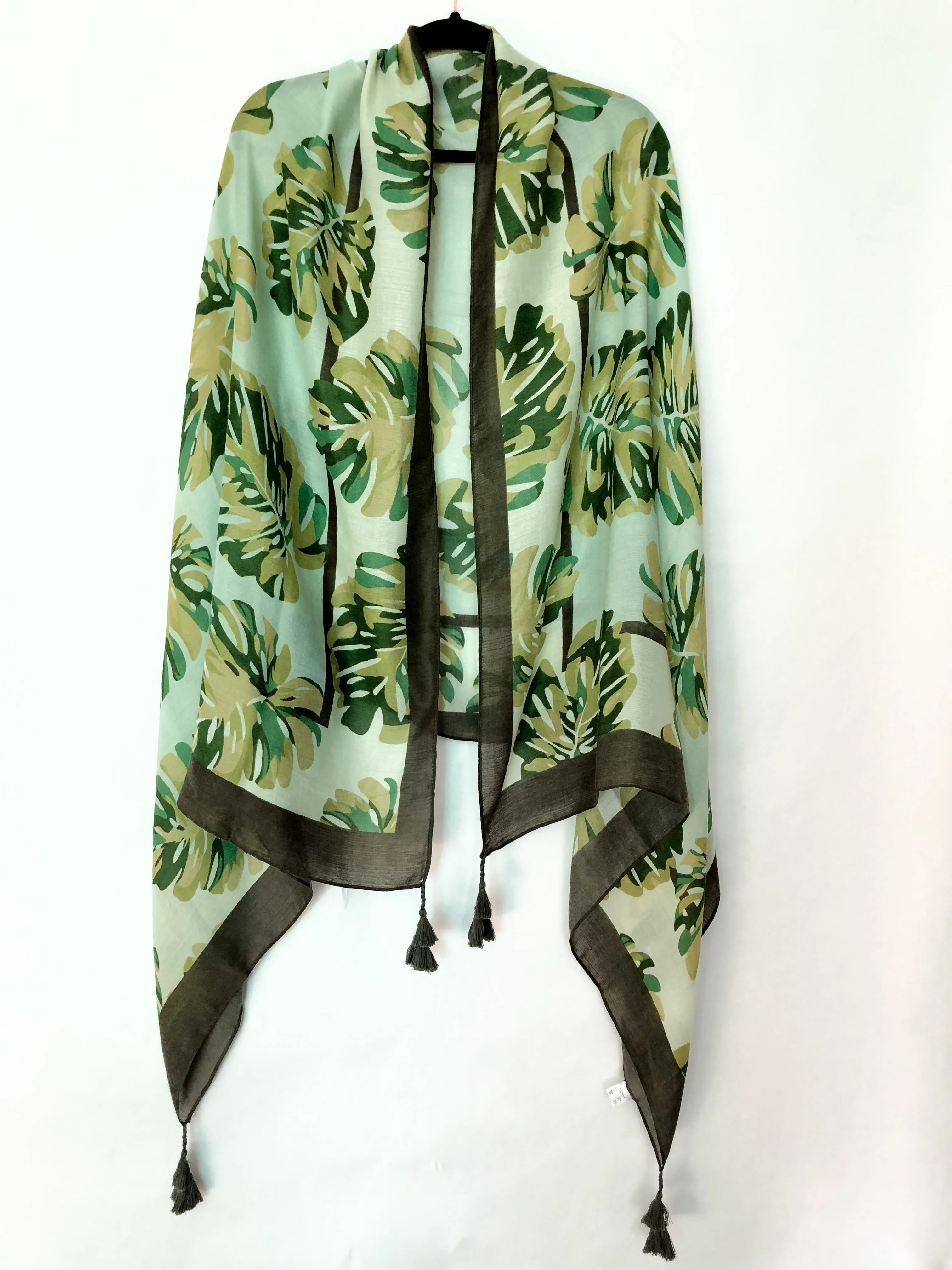 Monstera Leaf Scarf