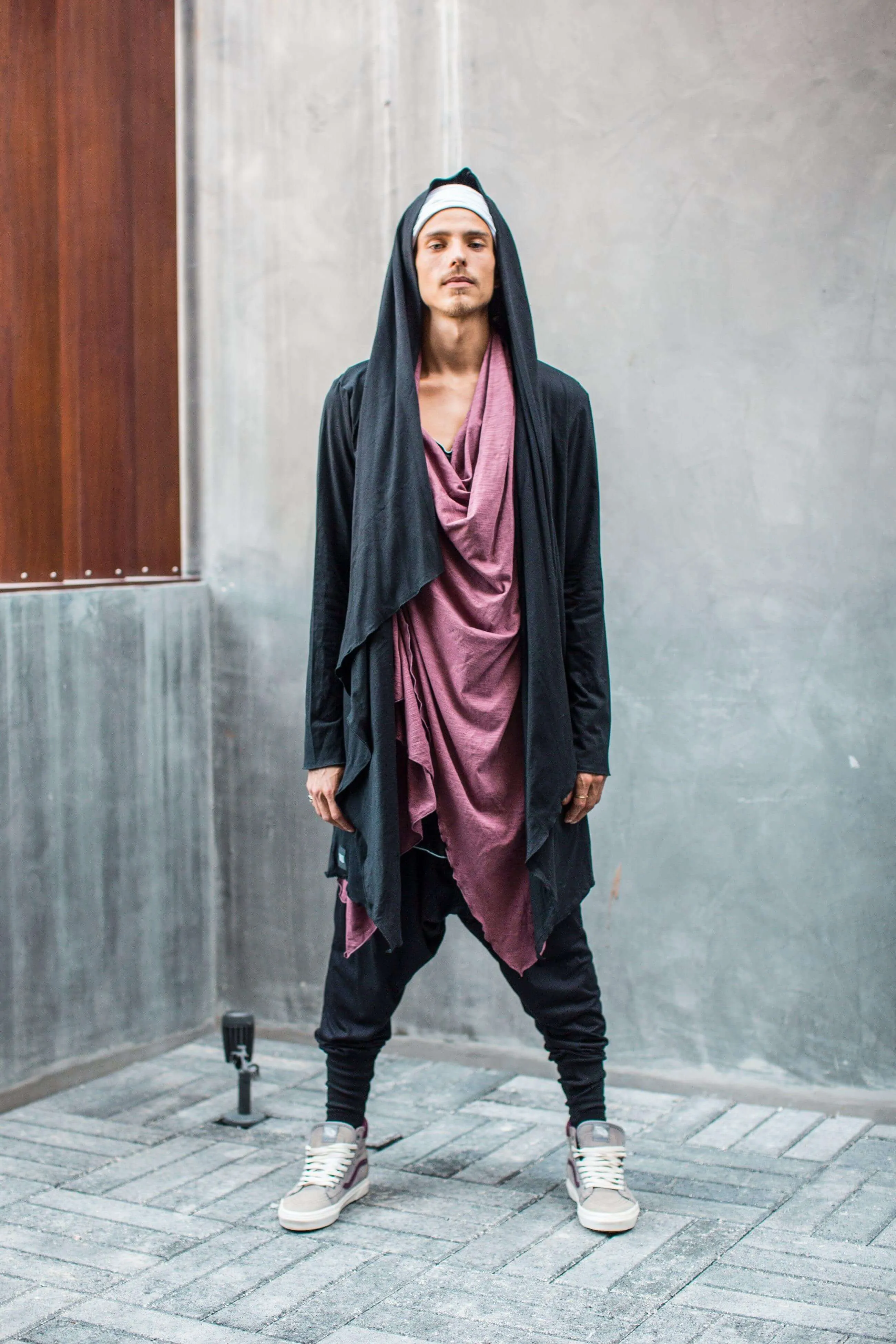 NEW MOON - Long Sleeve Hooded Double Layered Cardigan