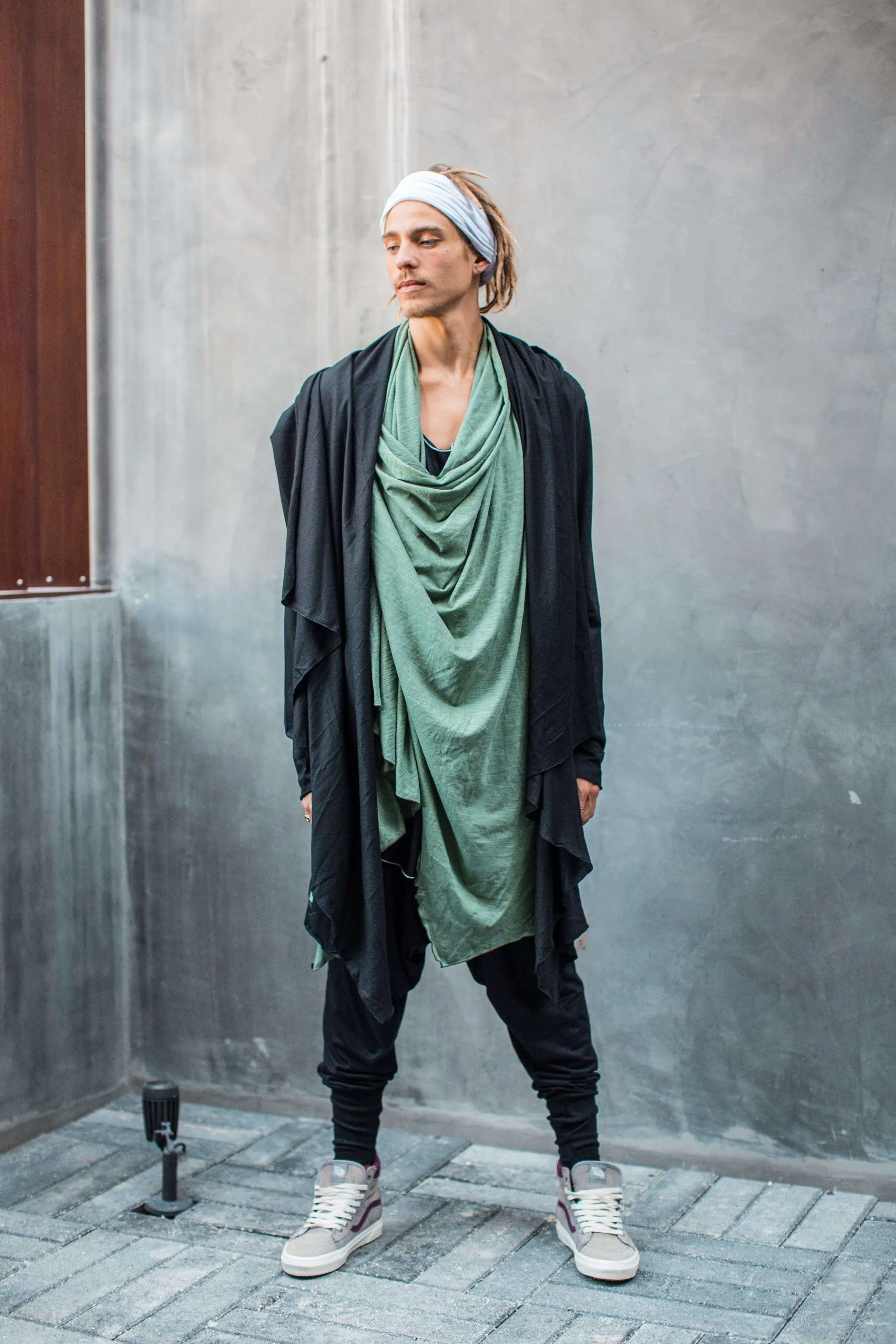 NEW MOON - Long Sleeve Hooded Double Layered Cardigan