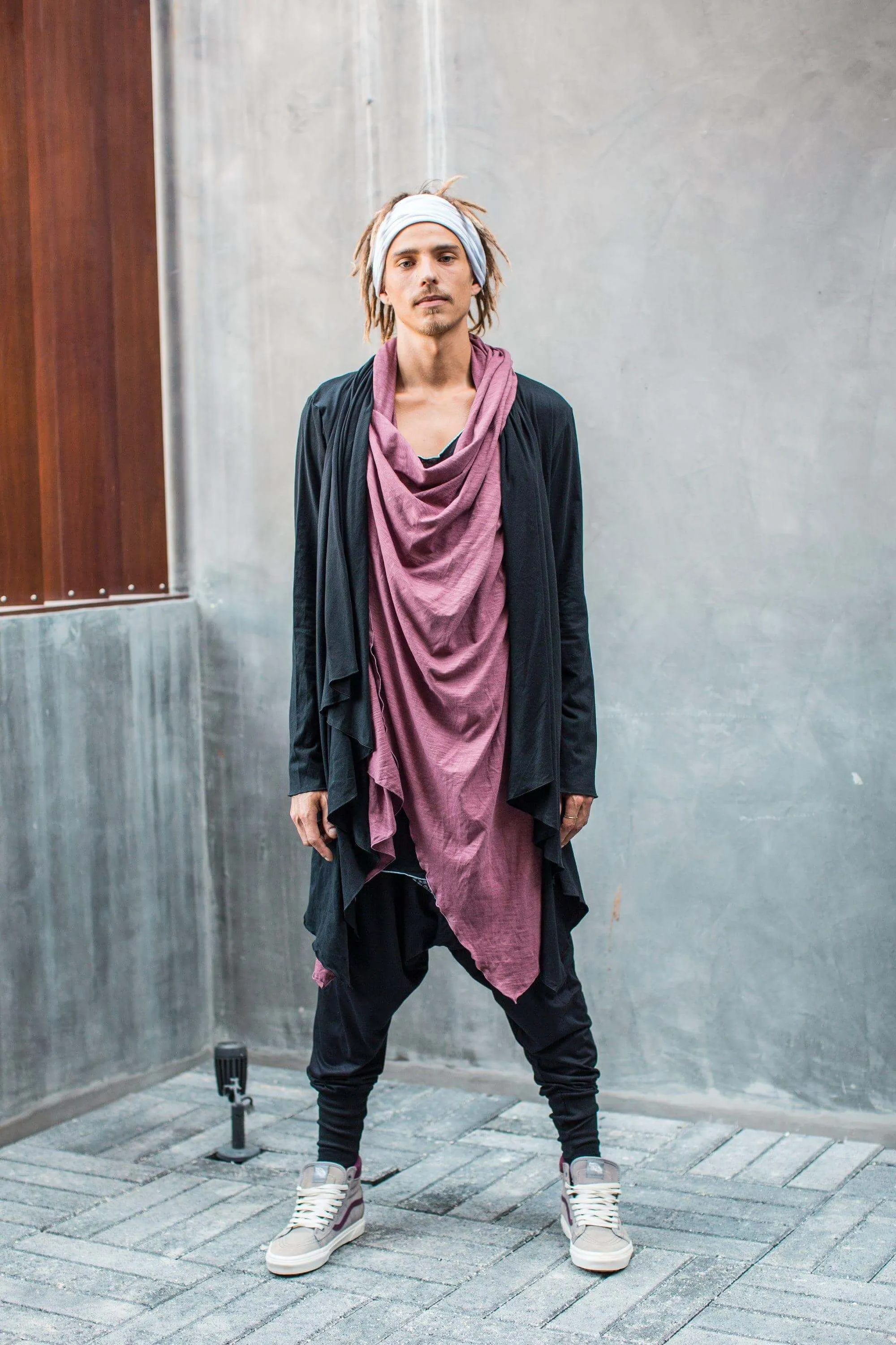 NEW MOON - Long Sleeve Hooded Double Layered Cardigan