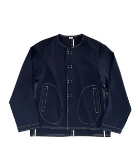 No collar jacket "NAVY"