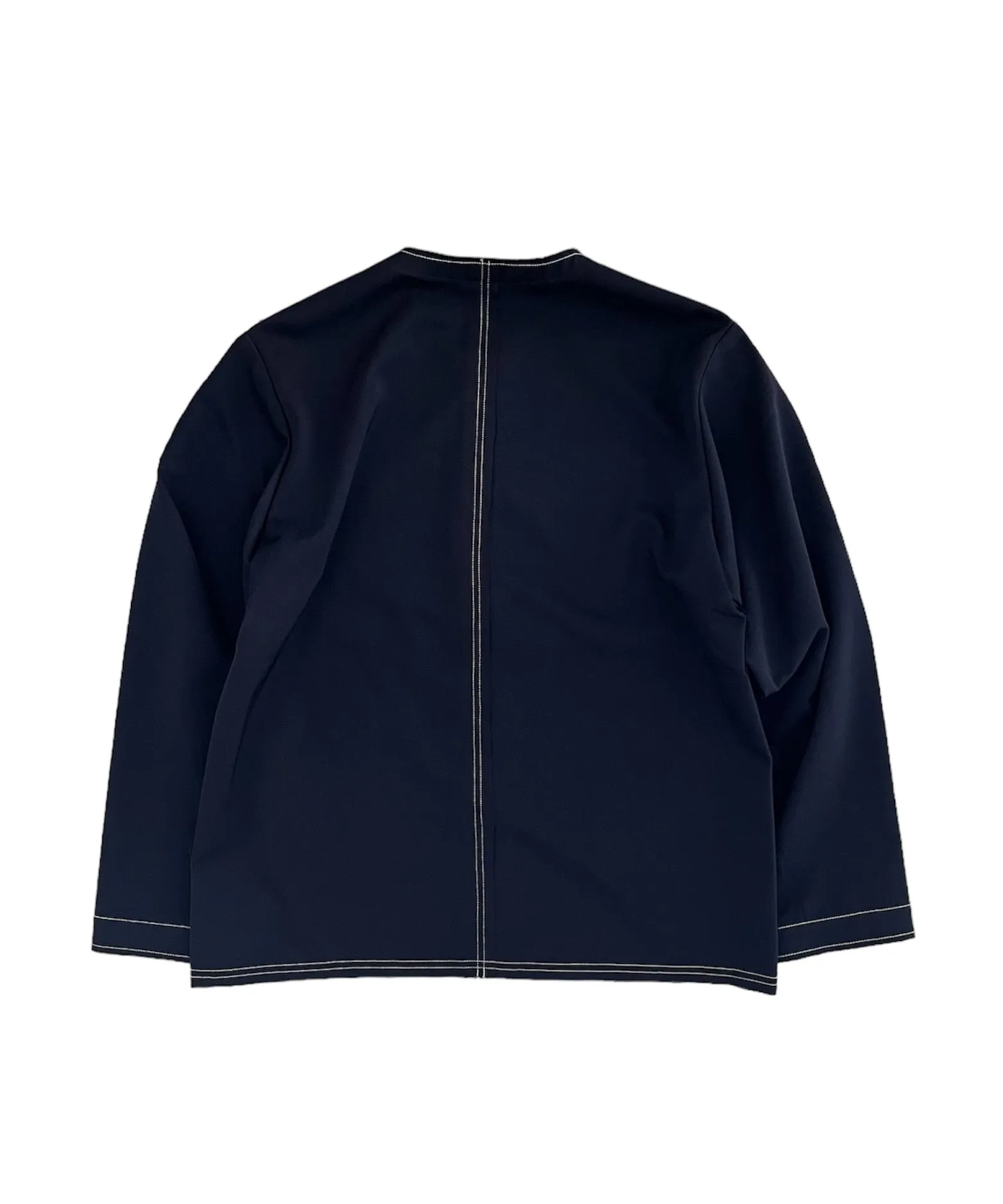 No collar jacket "NAVY"