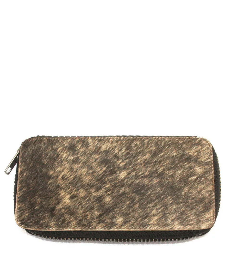 No.70018 zip clutch Fur