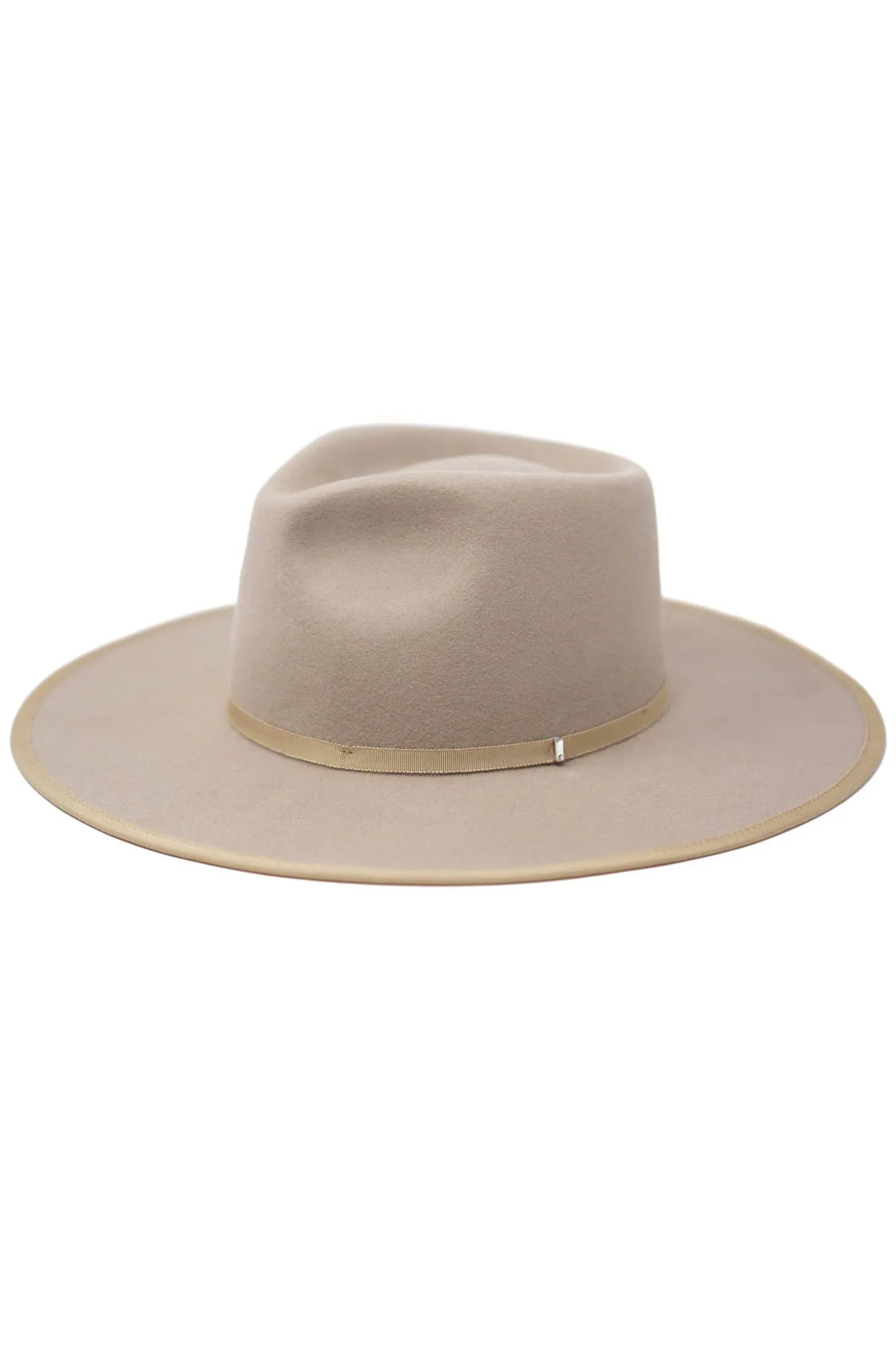 Olive & Pique - BILLIE - 100% Wool Felt Rancher, Satin Lined, Beige Hat