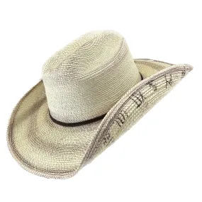 Palm Straw Western Cowboy Hat with Cattleman Brands