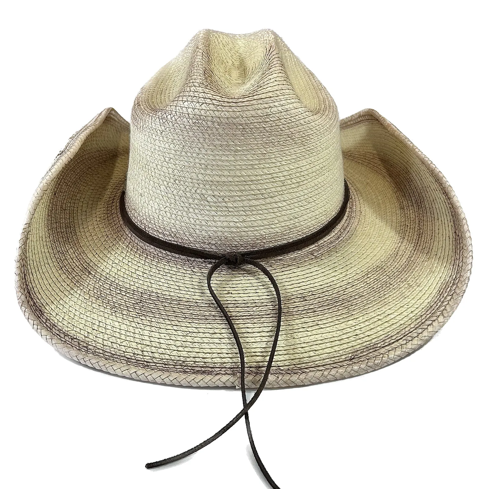 Palm Straw Western Cowboy Hat with Cattleman Brands