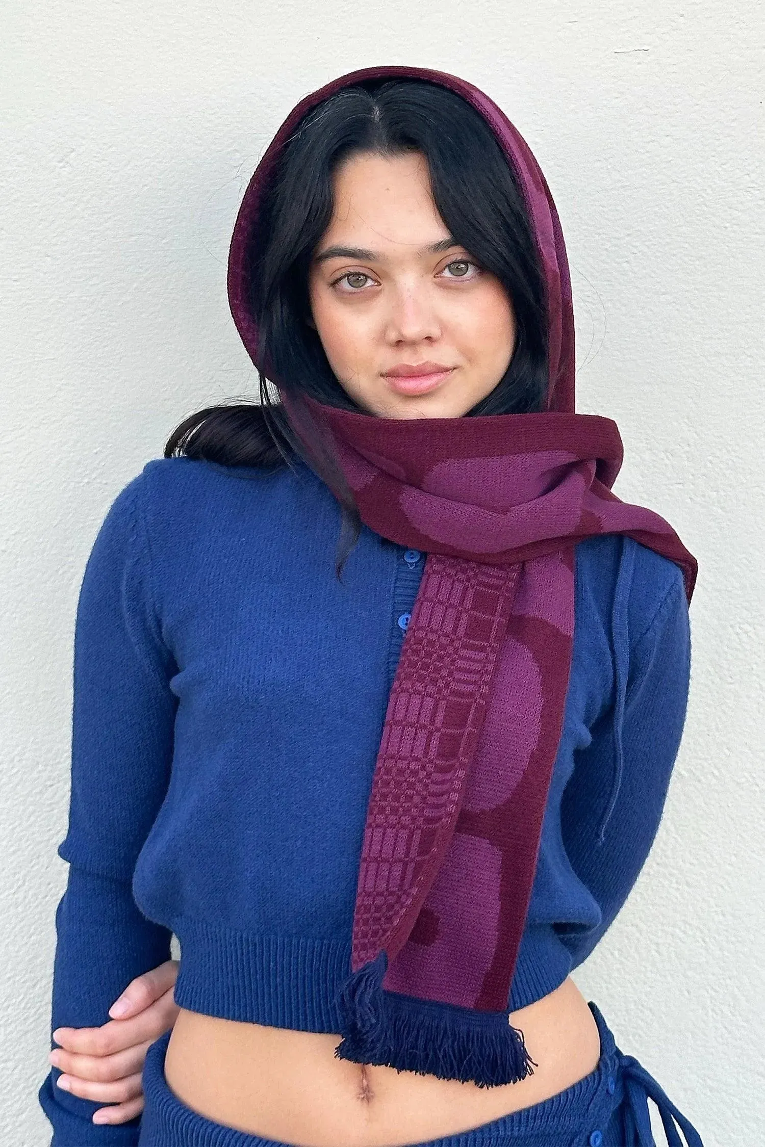 Peachy FC Scarf, Plum Navy