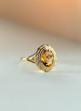 Perry citrine ring 14k gold