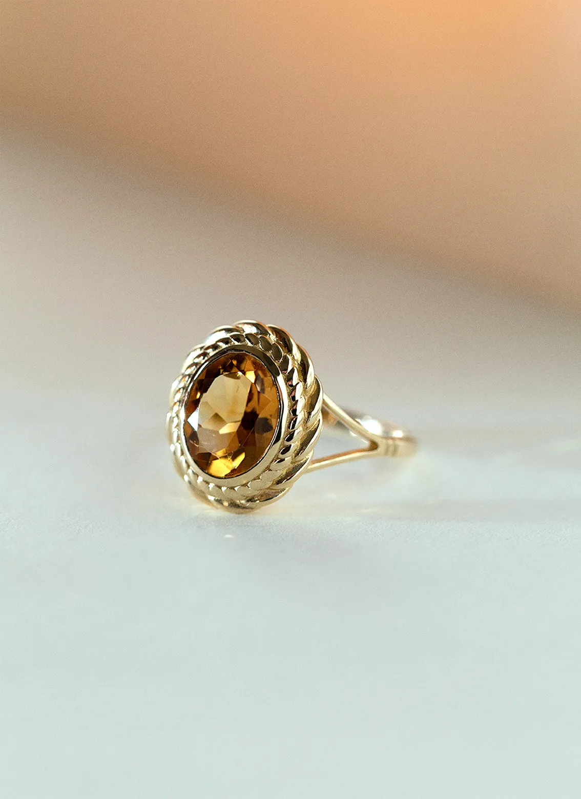 Perry citrine ring 14k gold