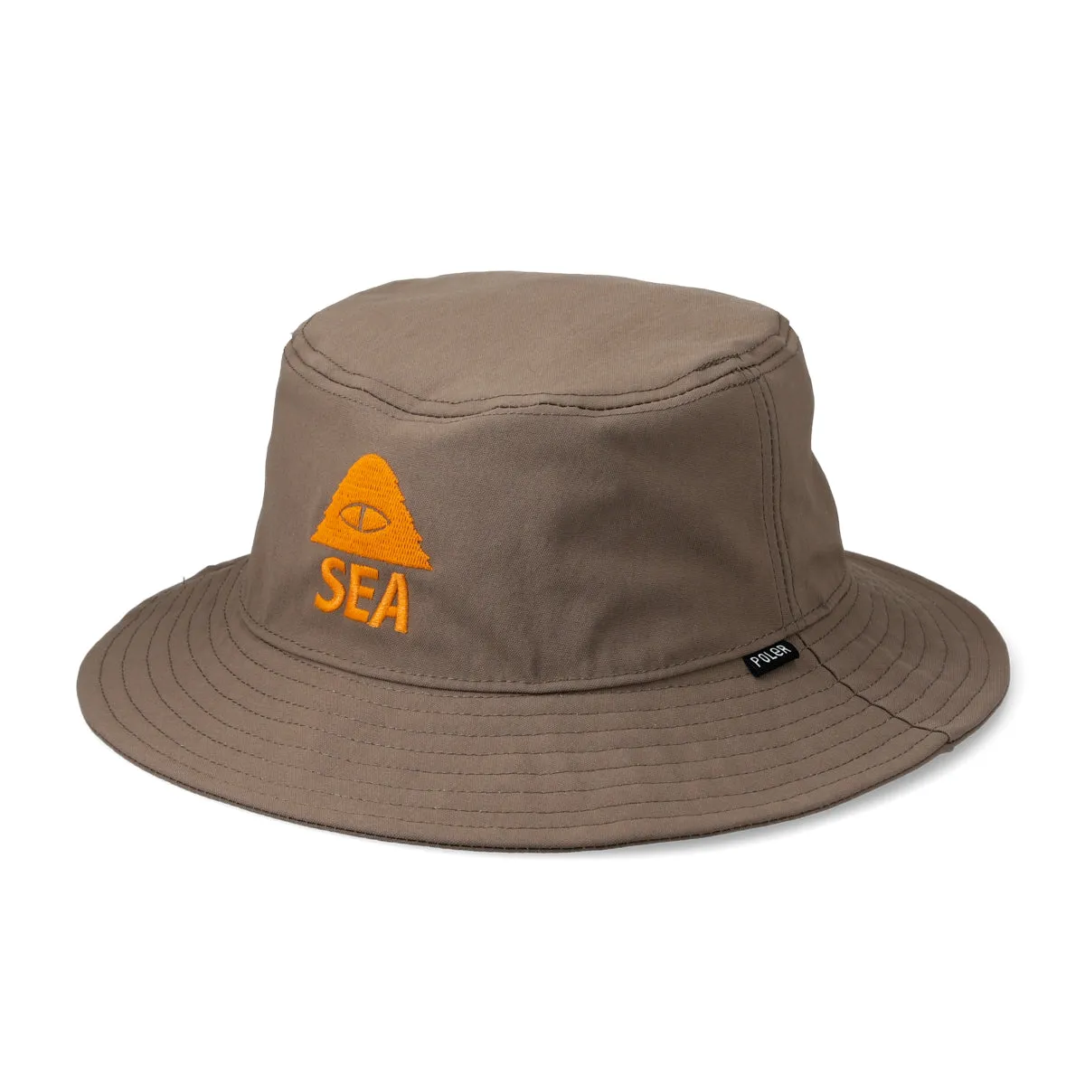 POLeR x WDS FIELD BUCKET HAT / SEA_BROWN