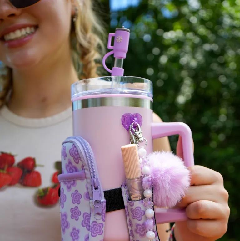 Purple Tumbler Straw Topper