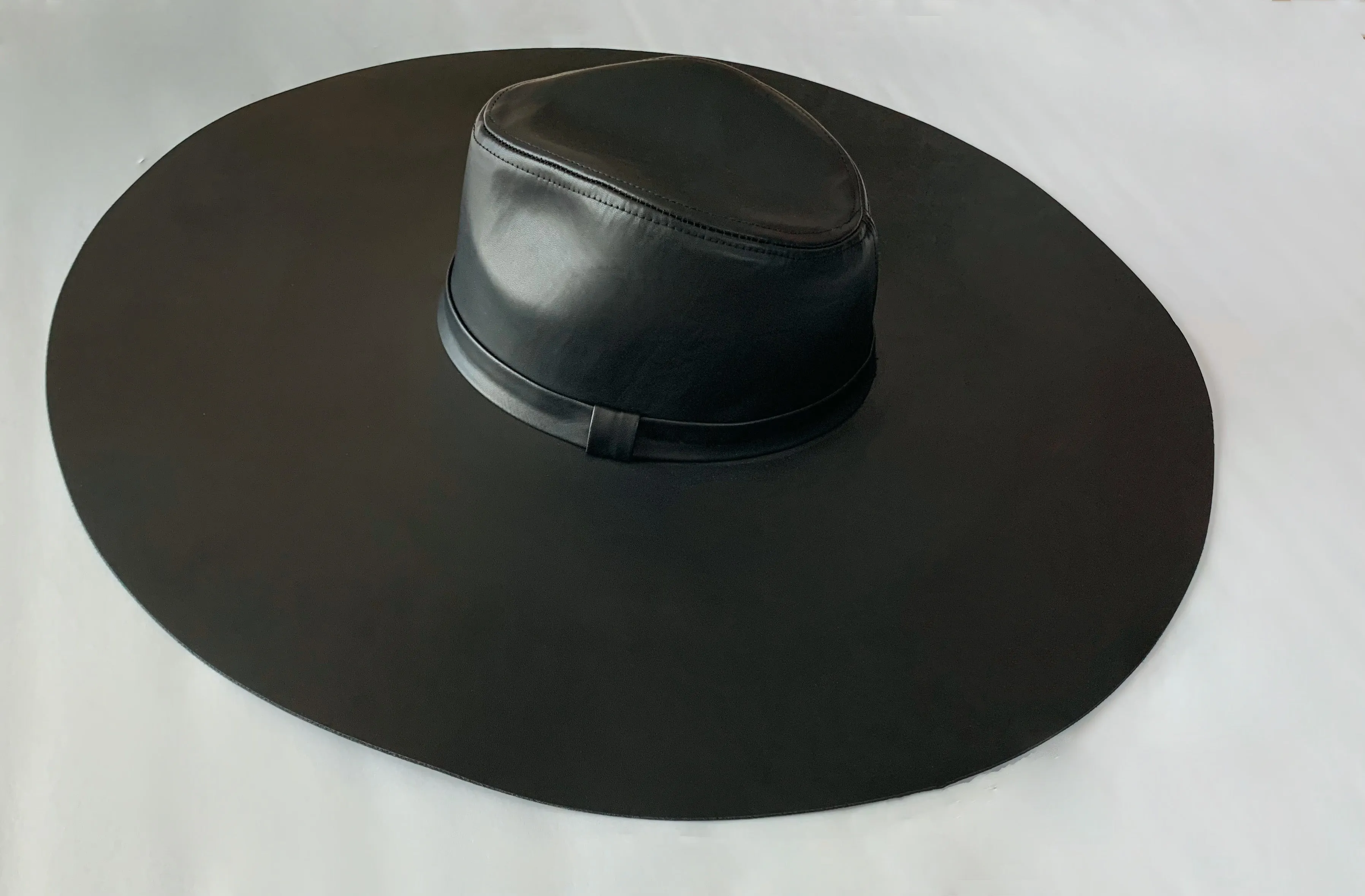 Sade Oversized Vegan Leather Hat