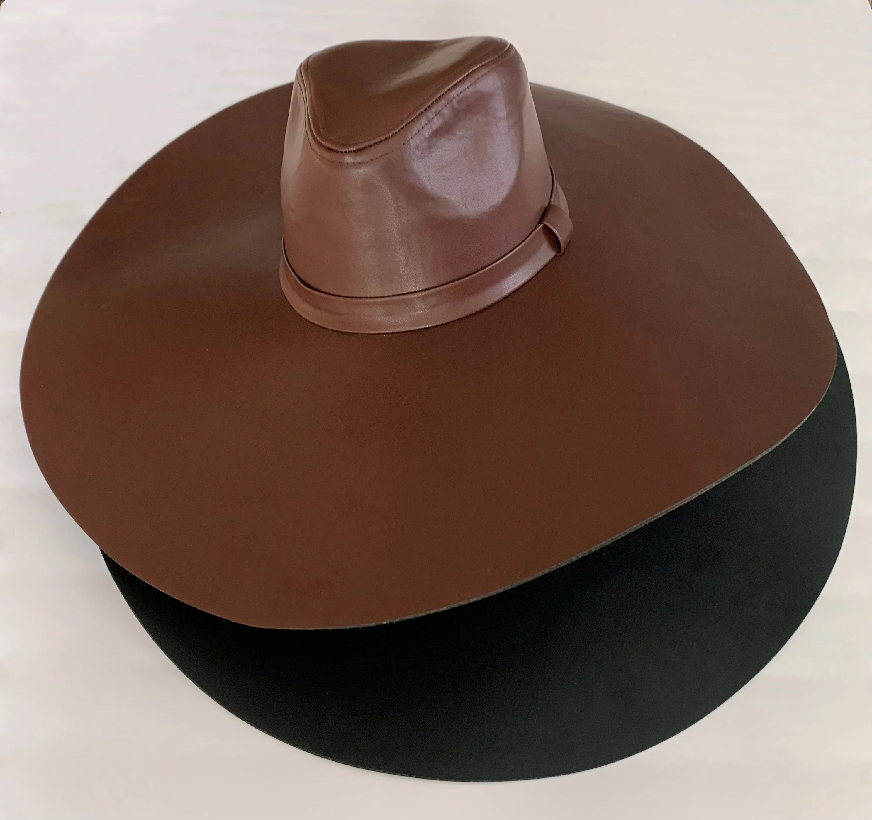 Sade Oversized Vegan Leather Hat