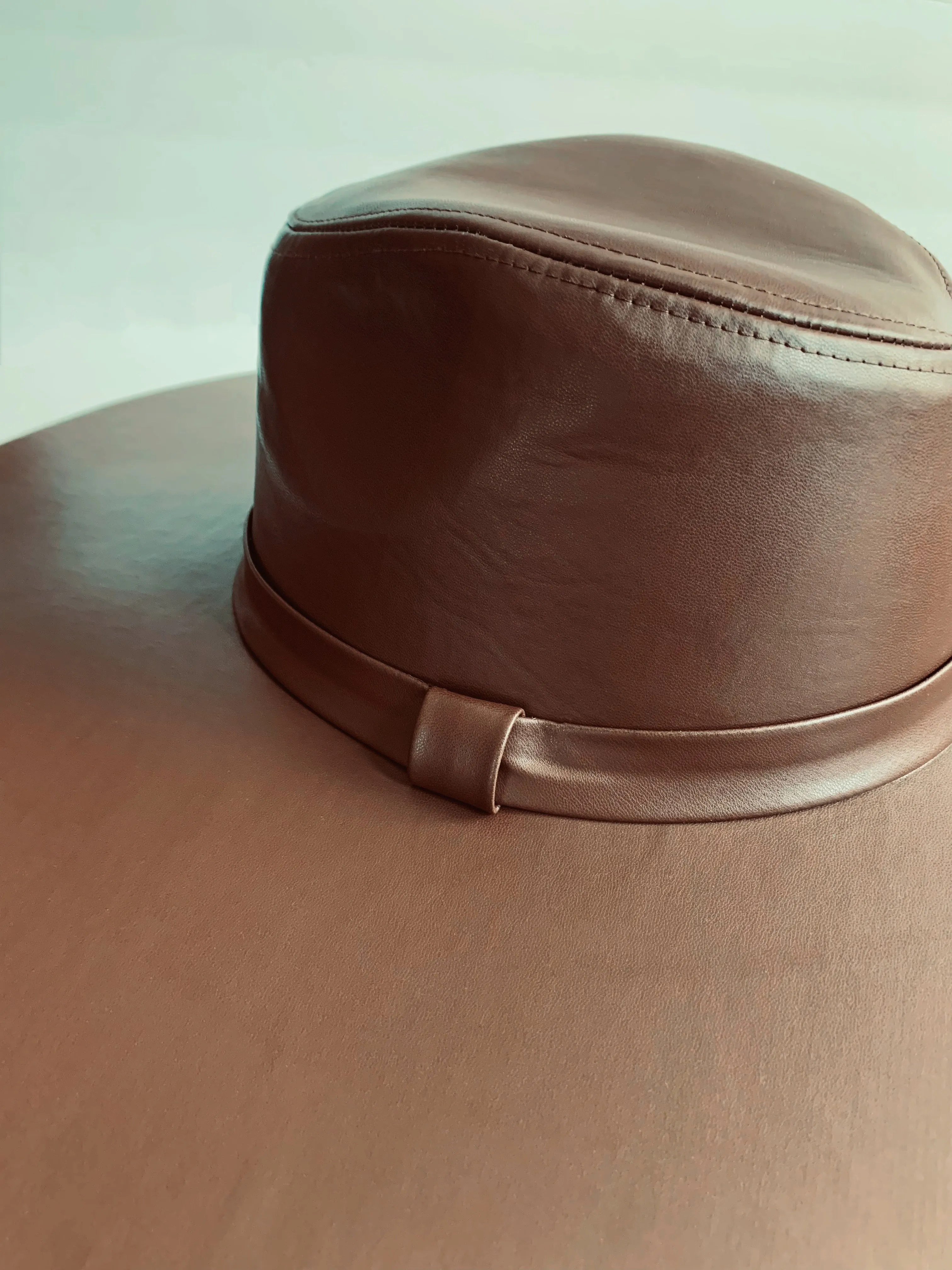 Sade Oversized Vegan Leather Hat