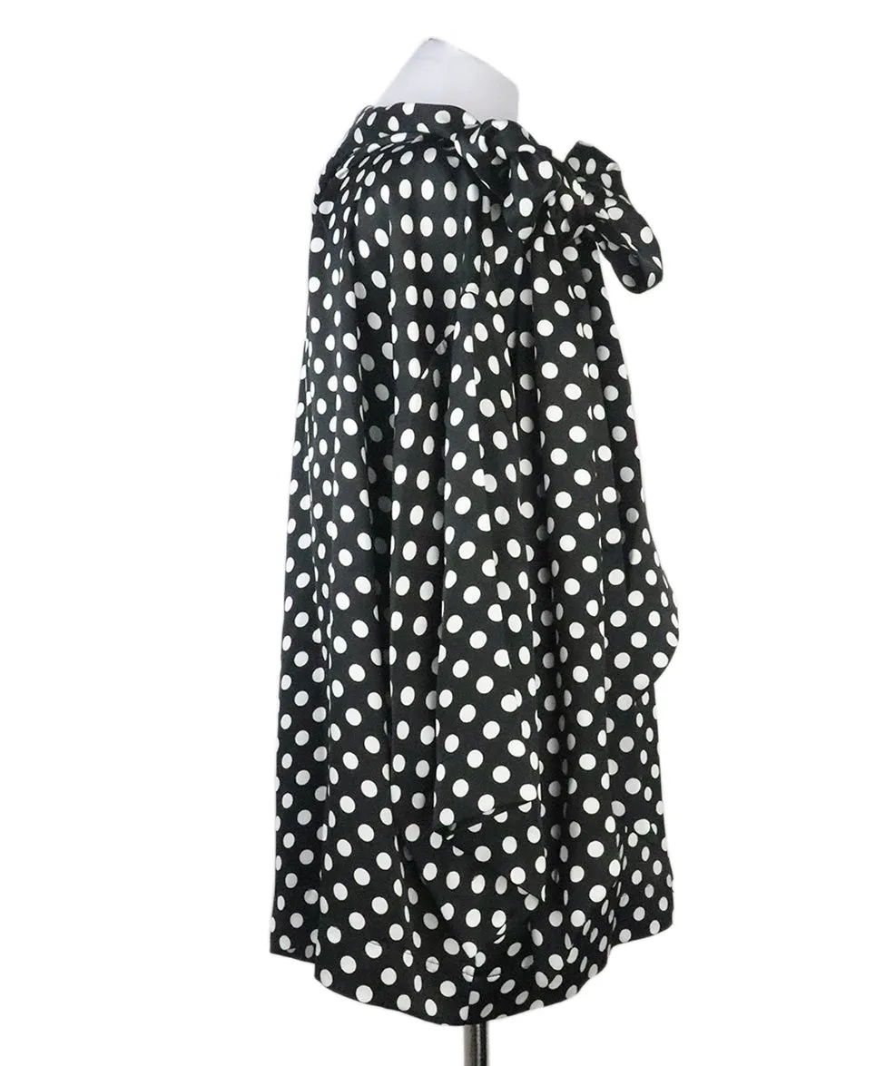 Saint Laurent B&W Polka Dot Blouse sz 2