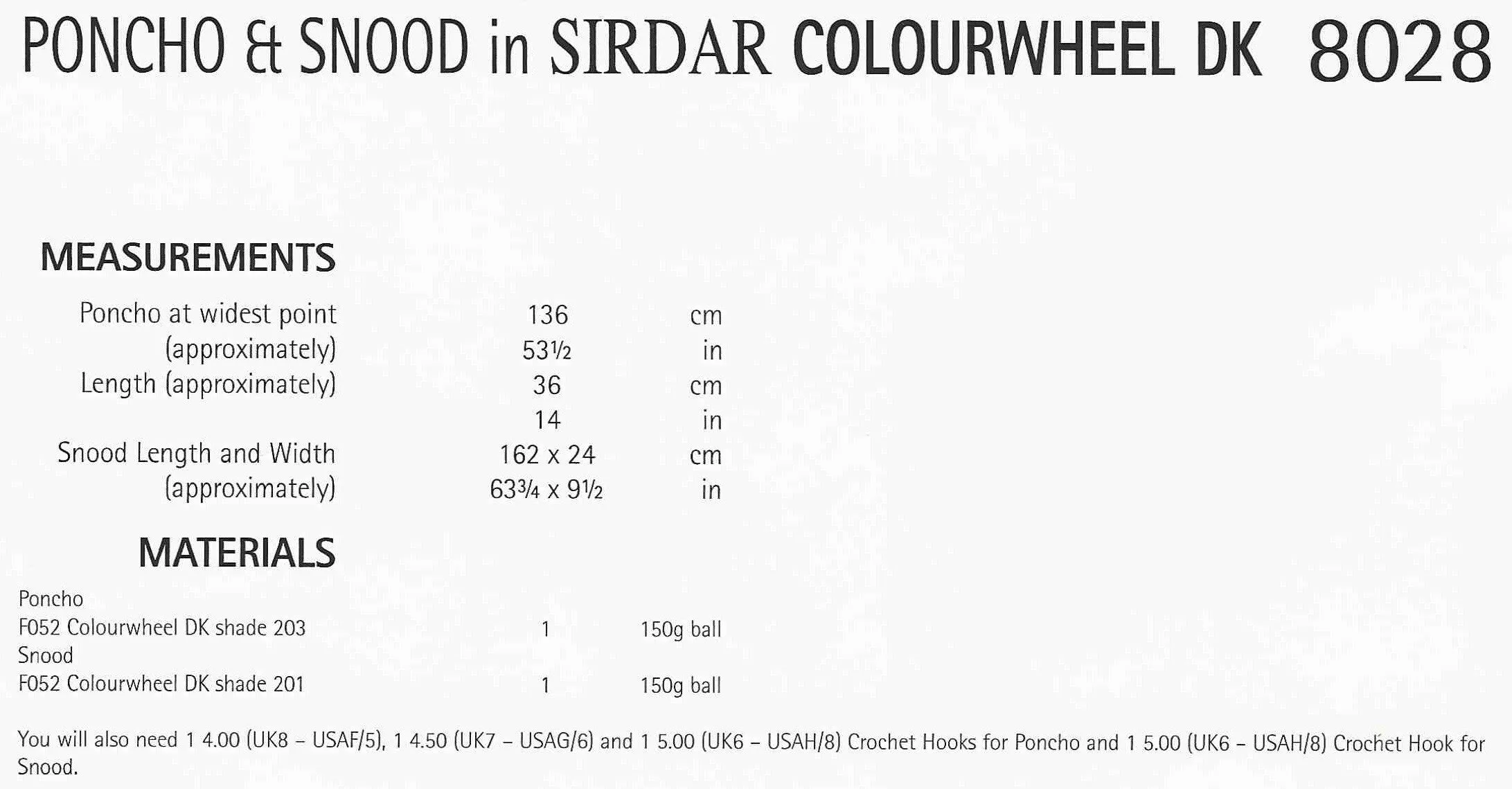 SIRDAR LEAFLET 8028