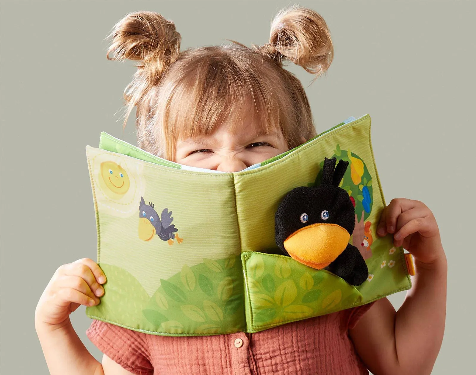 Soft Orchard Book with Finger Puppet