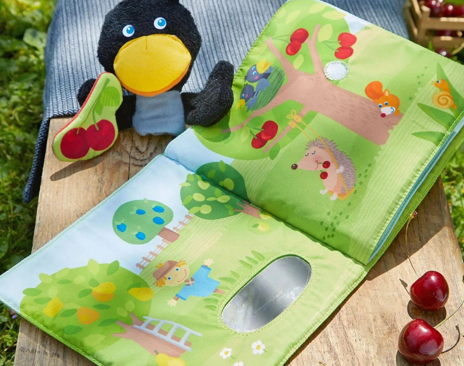 Soft Orchard Book with Finger Puppet