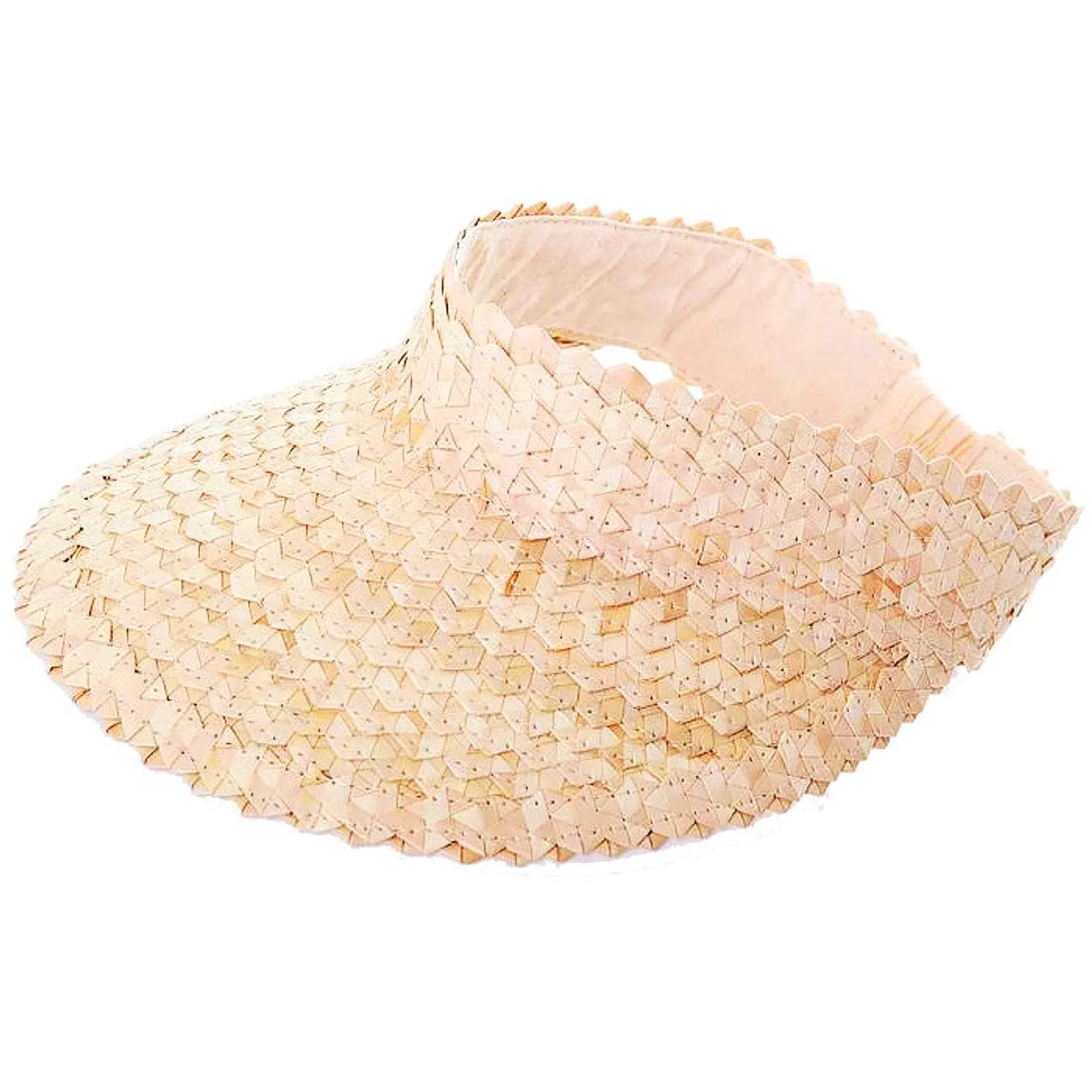 Straw Sun Visor Hat White (Kids)