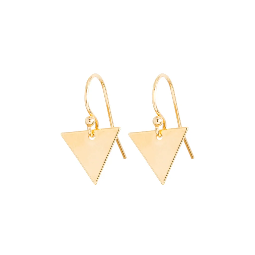 Triangle Earrings in Gold