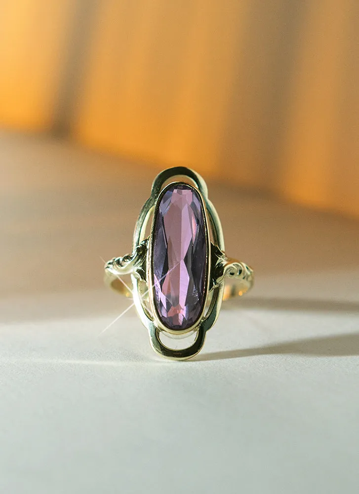 Trixie amethyst ring 14k gold