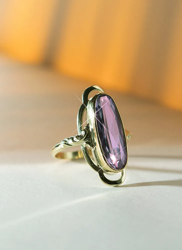 Trixie amethyst ring 14k gold