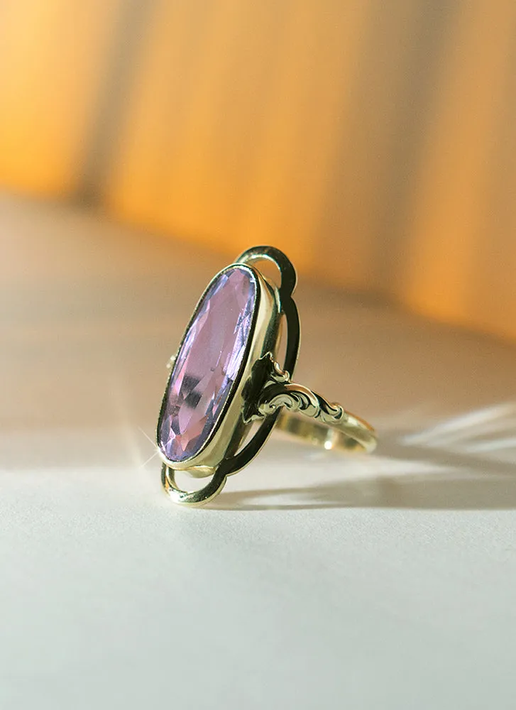 Trixie amethyst ring 14k gold