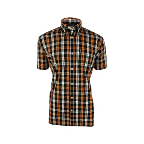 Trojan Records - TC/1034 Windowpane Check Trojan Orange - Button Down Shirt