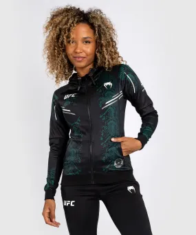 UFC Adrenaline by Venum Authentic Fight Night Women’s Walkout Hoodie - Emerald Edition - Green/Black