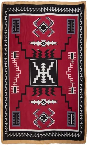 Wyoming Traders - Southwest Silk Scarf Aztec - Maroon/Black